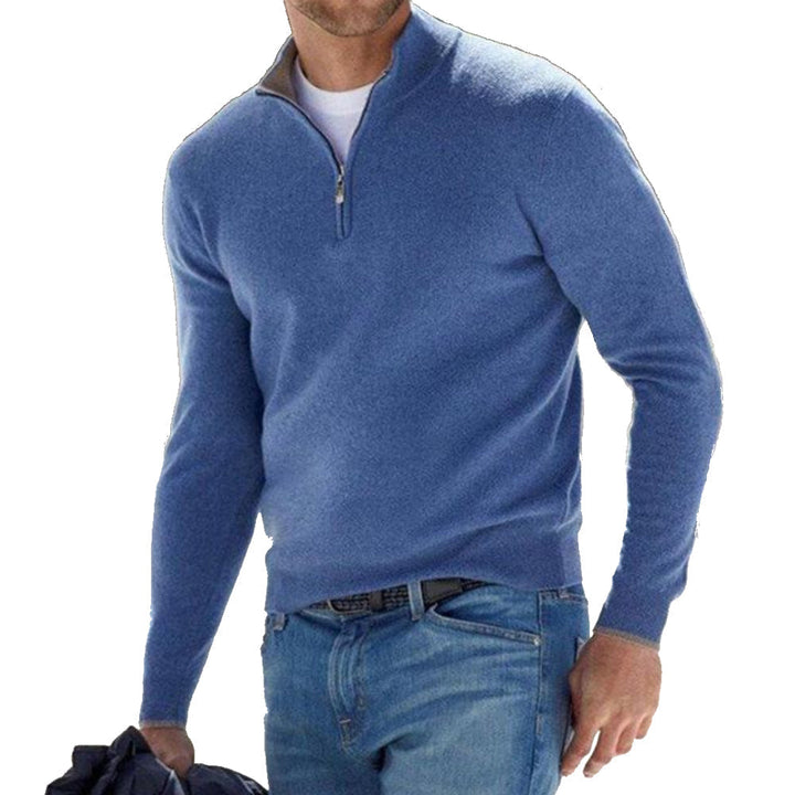 Levoire | Pull À Demi-Zip Bleu S