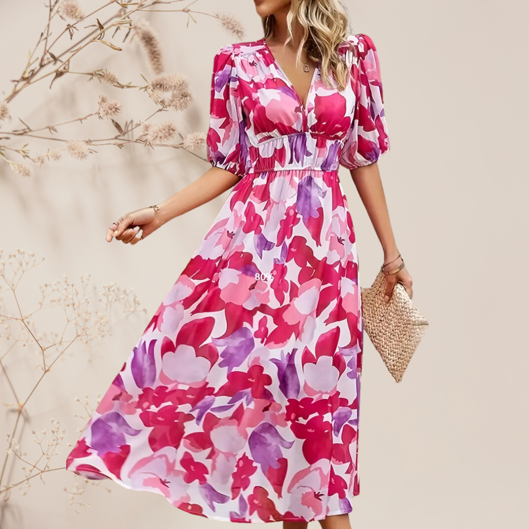 Levoire | Robe Fleurie En Version Élégante Rosa