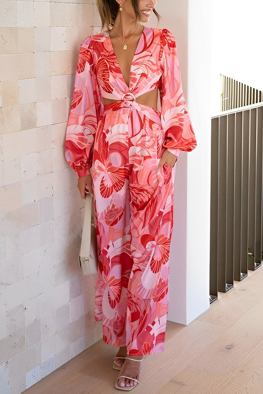 Levoire | Combinaison Élégante Design Corail rouge