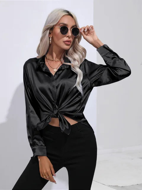 Levoire | Chemise En Soie Noir