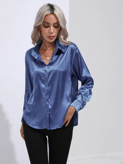 Levoire | Chemise En Soie Bleu