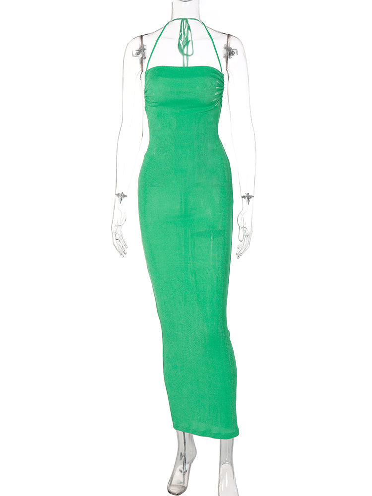 Levoire | Décolleté Dos Nu Dos Drapée Robe Maxi