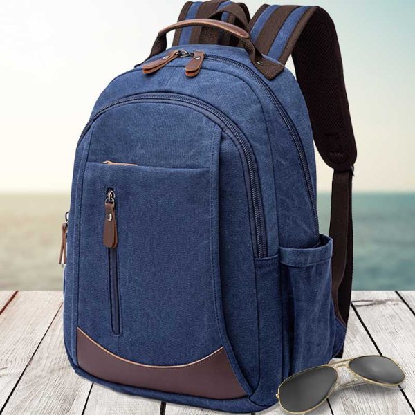 Levoire | Voyage Sac En Lin Antivol Aventurier Bleu