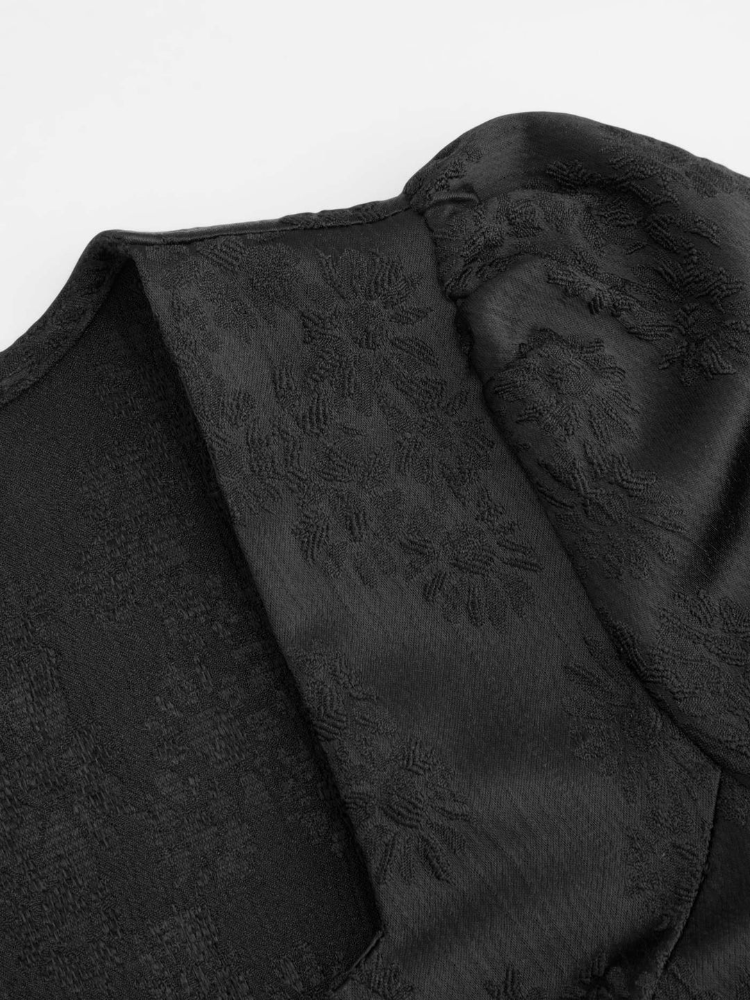 Levoire | Haut Floral à Col Froncé et Boutons Style