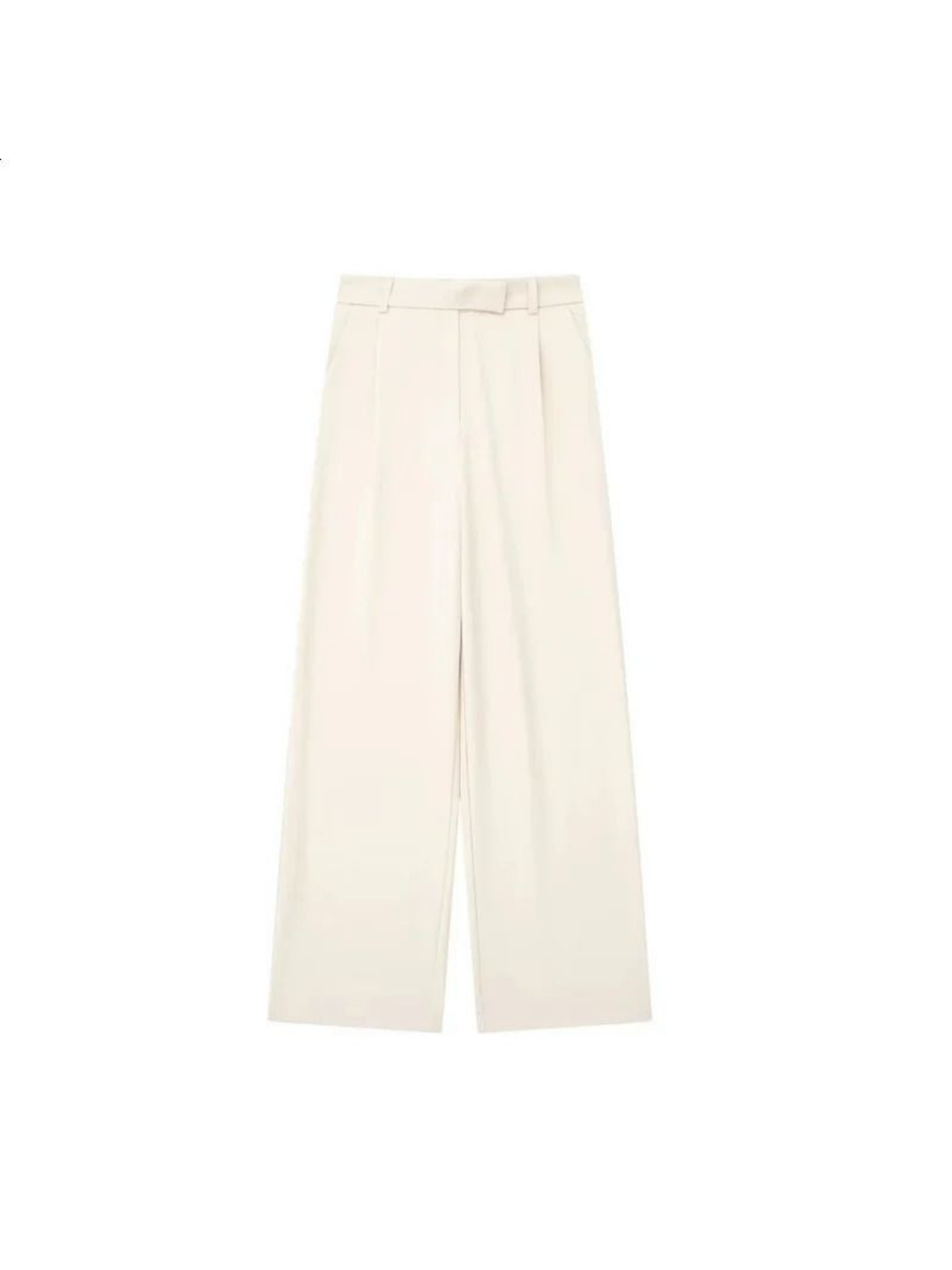 Levoire | Renon V Libre Femmes Taille Haute Pantalons Droits Blanc
