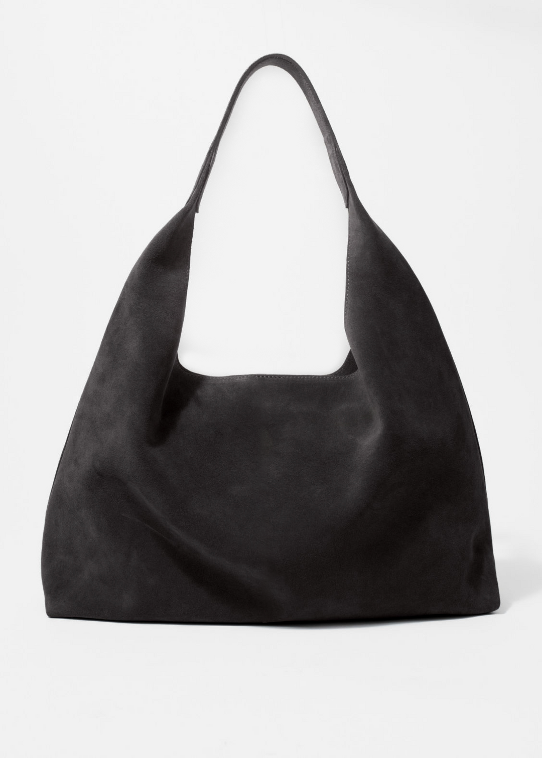 Levoire | Sac À Épaule En Daim Synthétique Noir