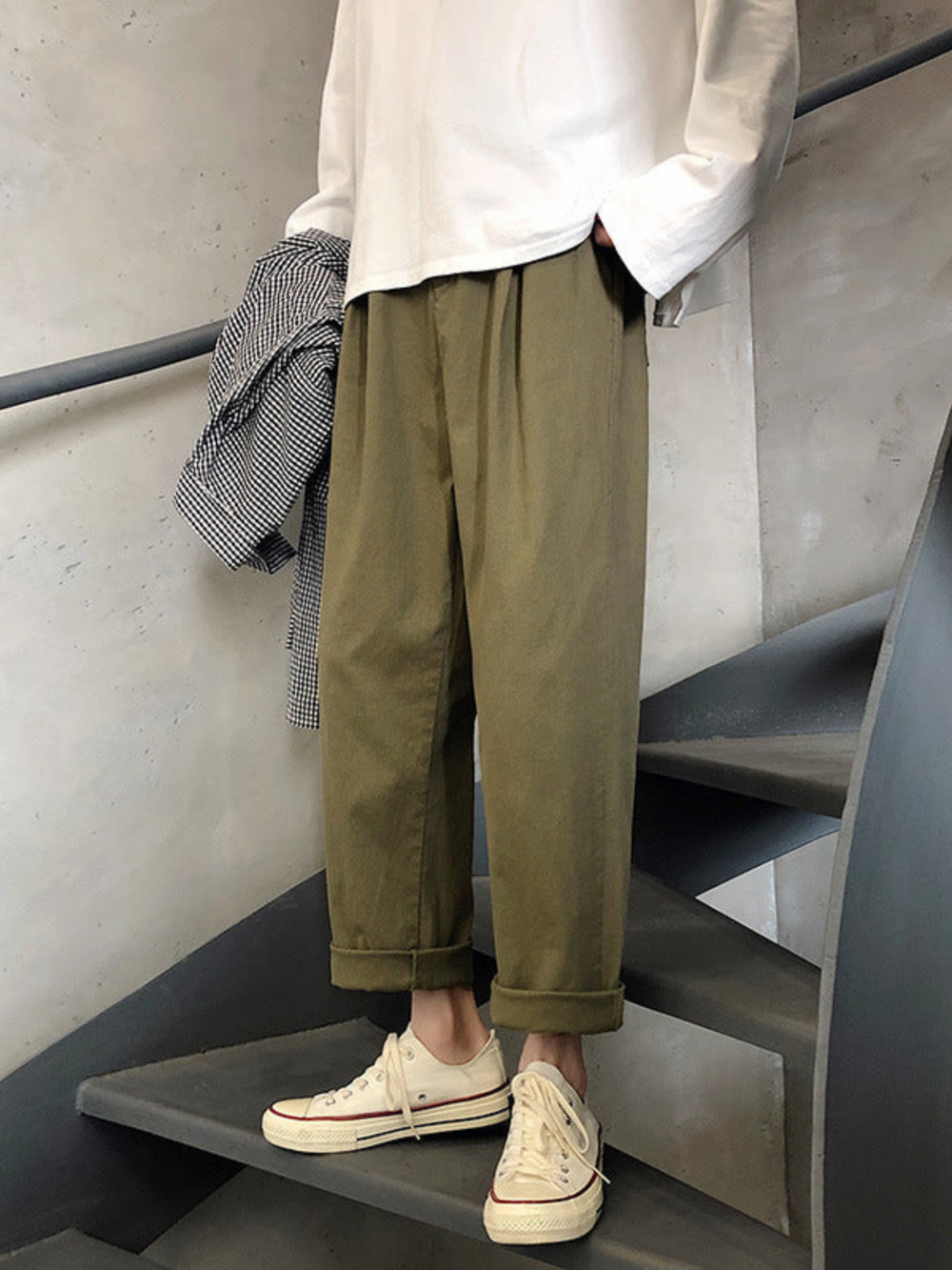 Levoire | Pantalons De Loisirs Froncés À La Taille armeen vert