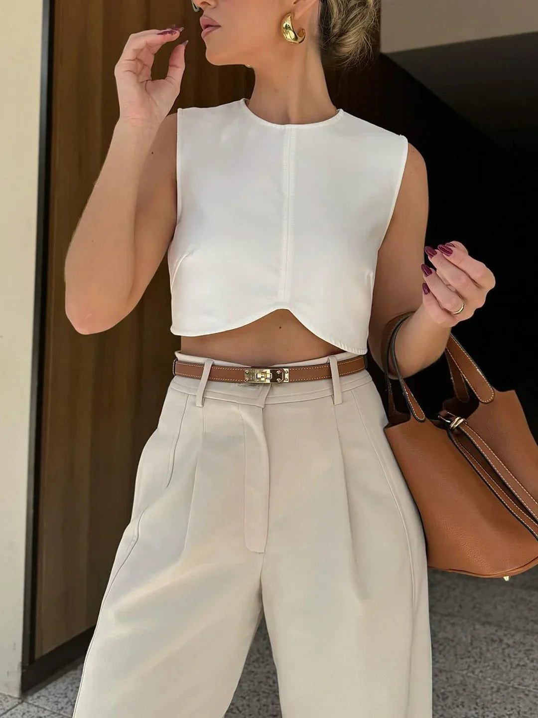 Levoire | Pantalon Crop Ajusté