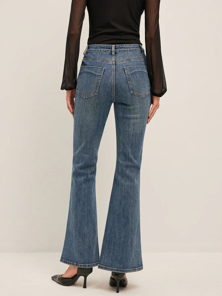 Levoire | Jean Skinny Évasé Élégant Taille Moyenne