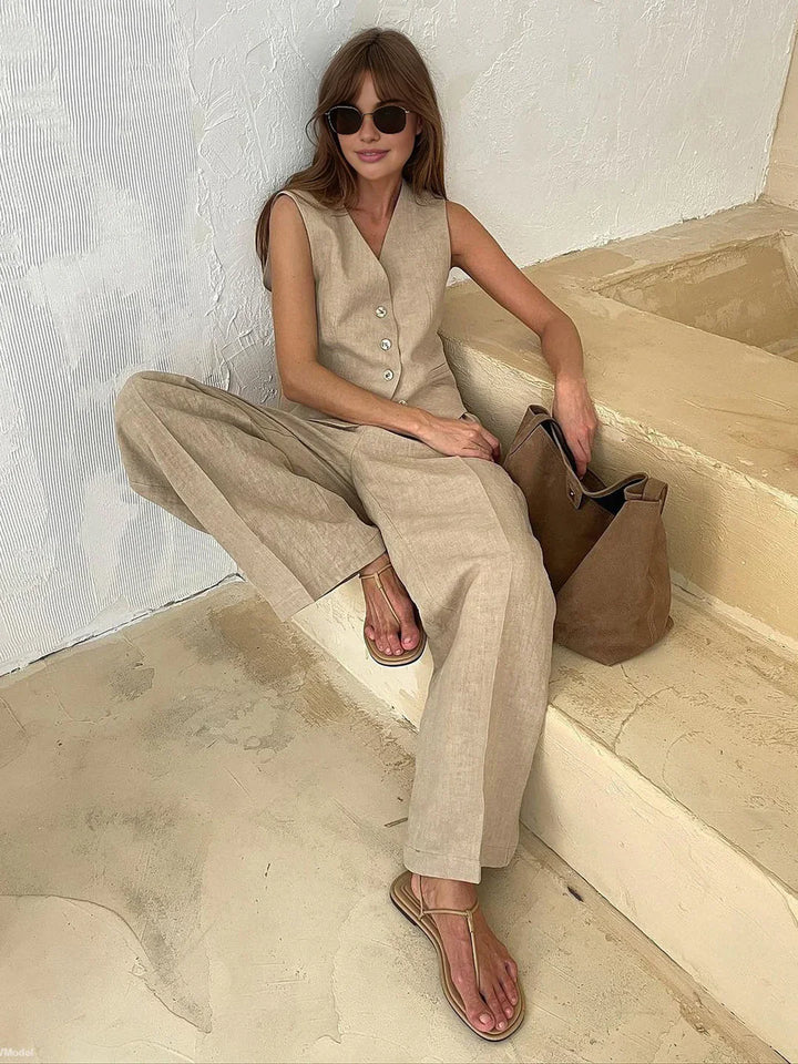 Levoire | Ensemble Élégant En Coton Et Lin