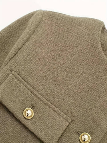 Levoire | Élégant Cardigan Vert Olive