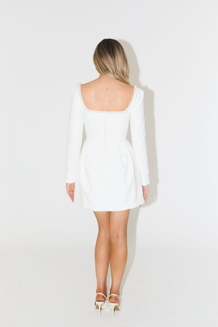Levoire | Robe À Col Carré Sans Manches À Lacets Perles