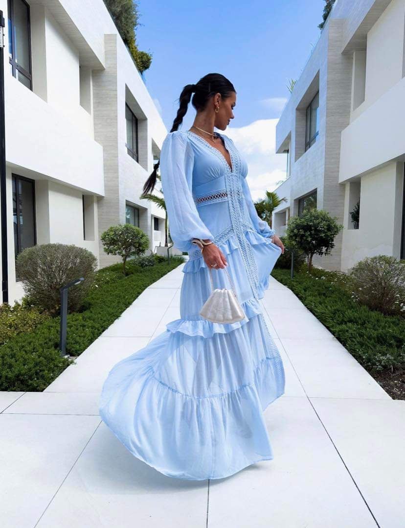 Levoire | Robe Maxi À Manches Longues Finie