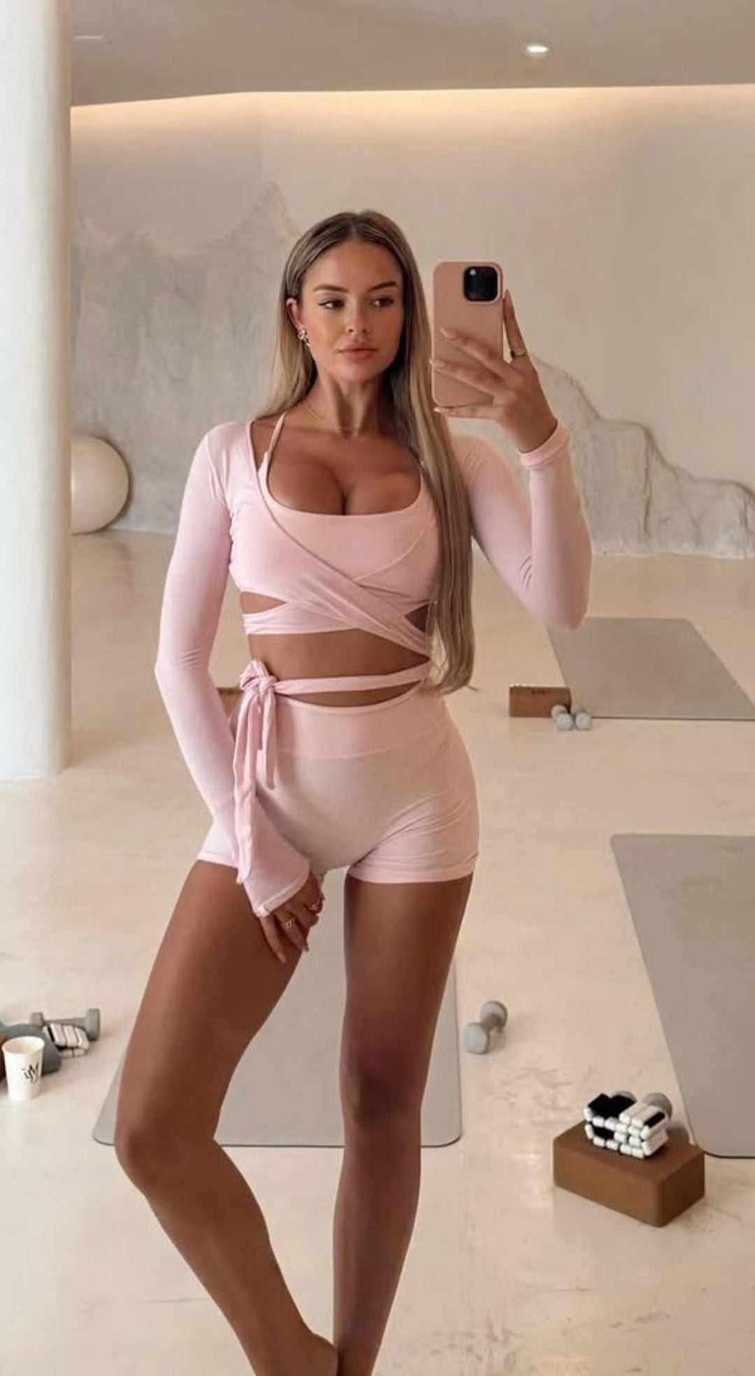 Levoire | Haut De Bikini Enveloppant En Rose Clair