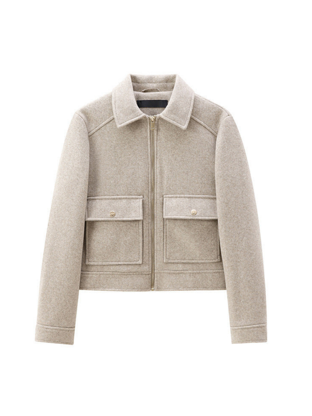 Levoire | Veste À Zip Inversé Beige
