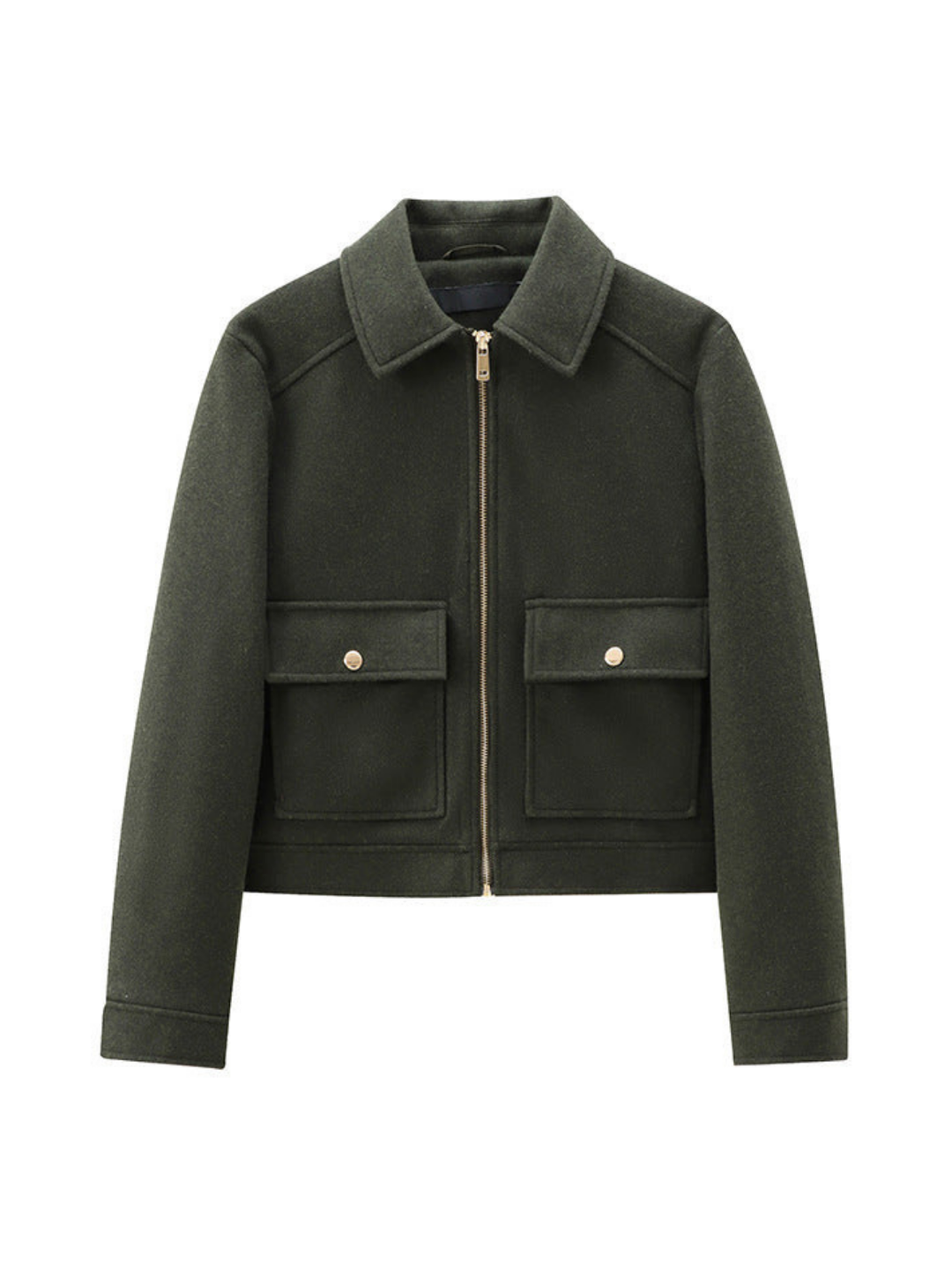 Levoire | Veste À Zip Inversé Vert