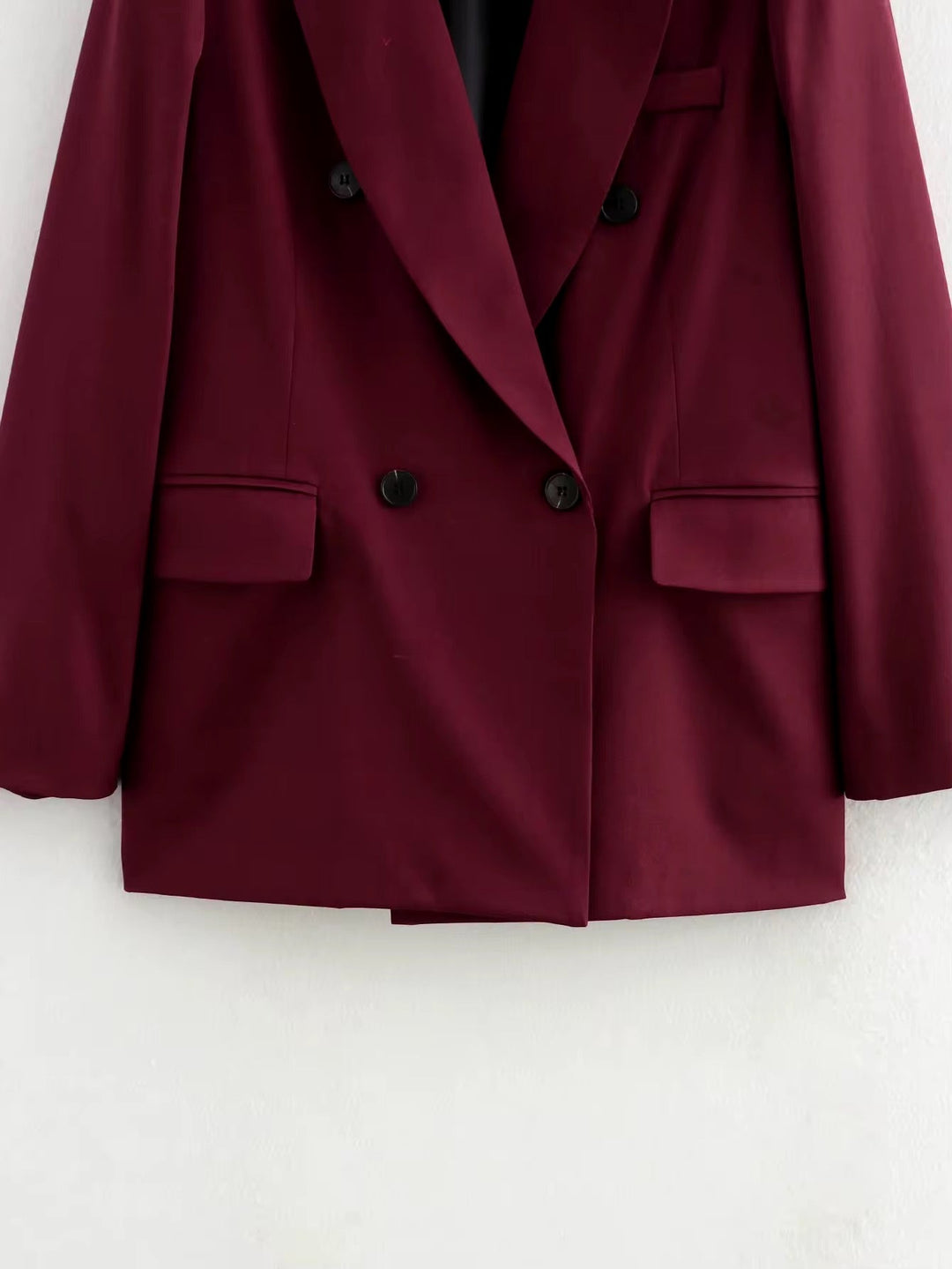 Levoire | Blazer Bordeaux À Double Boutonnage