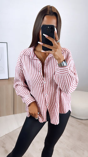 Levoire | Chemise Surdimensionnée En Mousseline Rayée