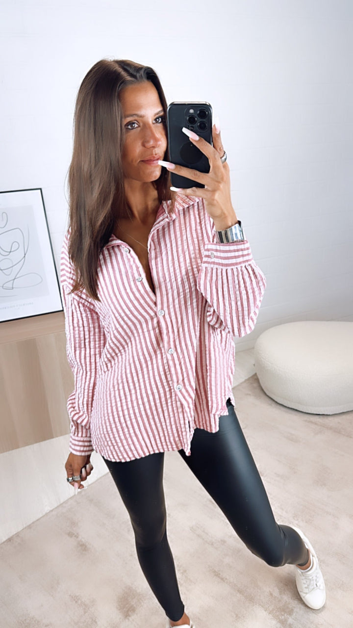 Levoire | Chemise Surdimensionnée En Mousseline Rayée L