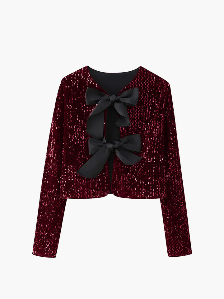 Levoire | Chemise Décorative En Velours À Nœuds Bourgogne