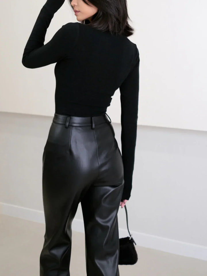 Levoire | Pantalons En Simili Cuir Taille Haute