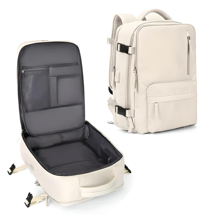 Levoire | Sac À Dos Extensible Pour Bagages À Main Crème