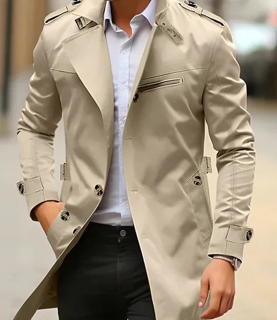Levoire | Manteau Élégant Pour Homme Au Style Intemporel Beige