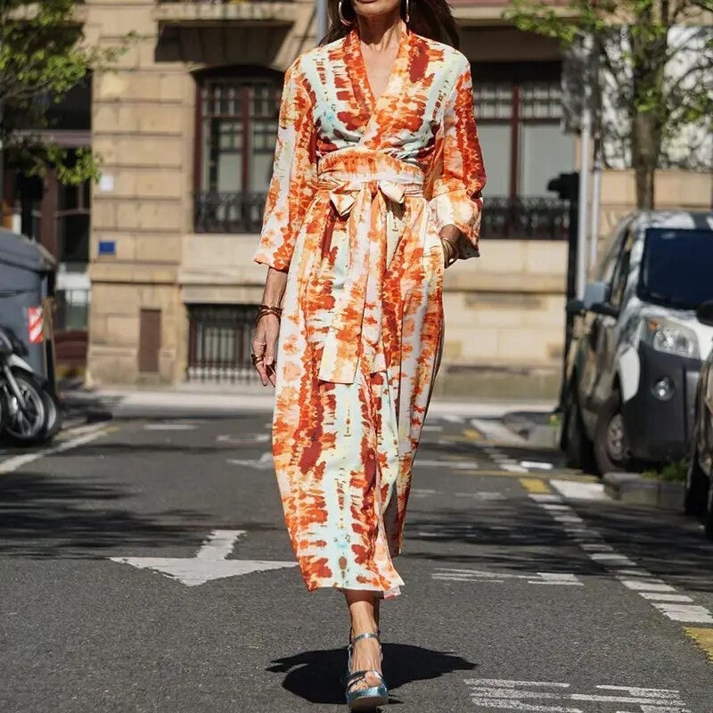 Levoire | Robe Maxi Orange Pour Femmes Orange Taille unique