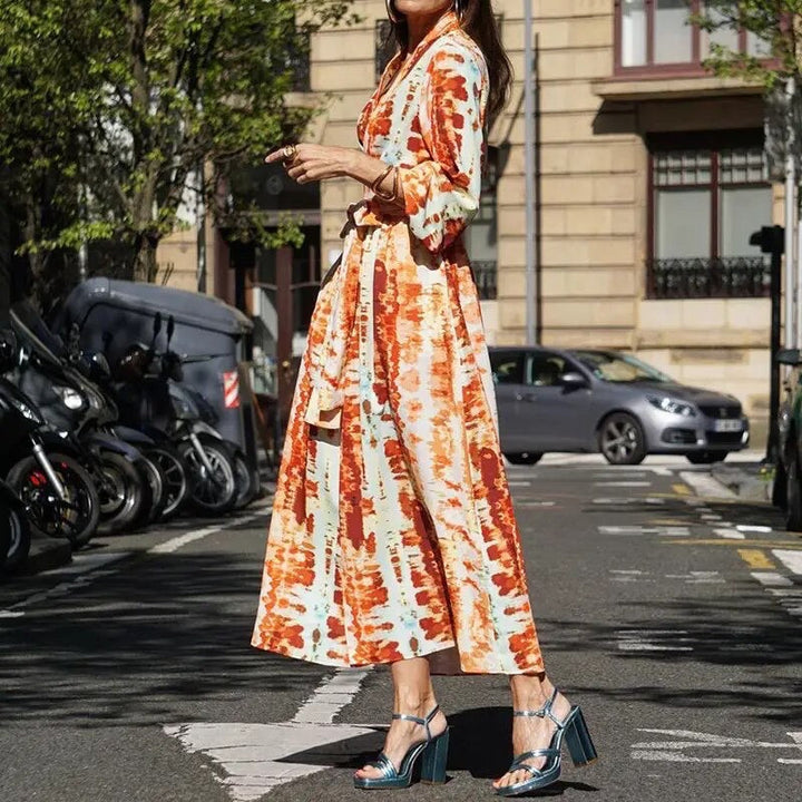 Levoire | Robe Maxi Orange Pour Femmes
