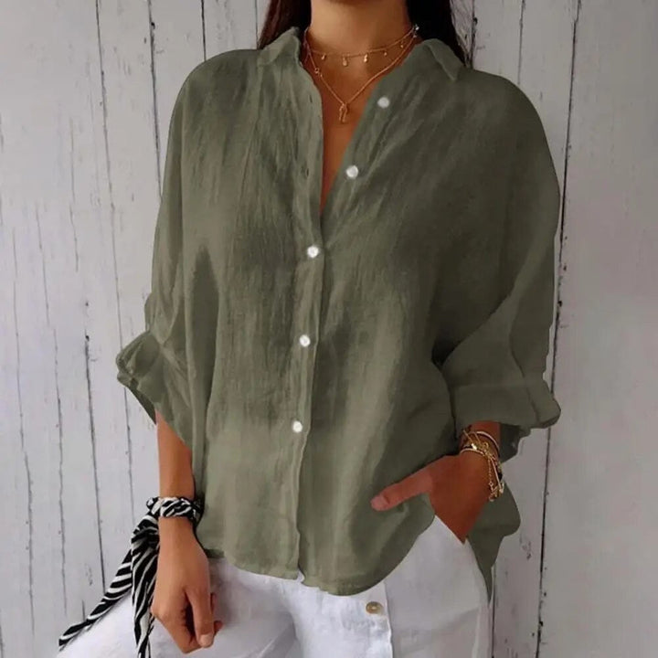 Levoire | Chemise Rento avec dos en boucle Vert olive