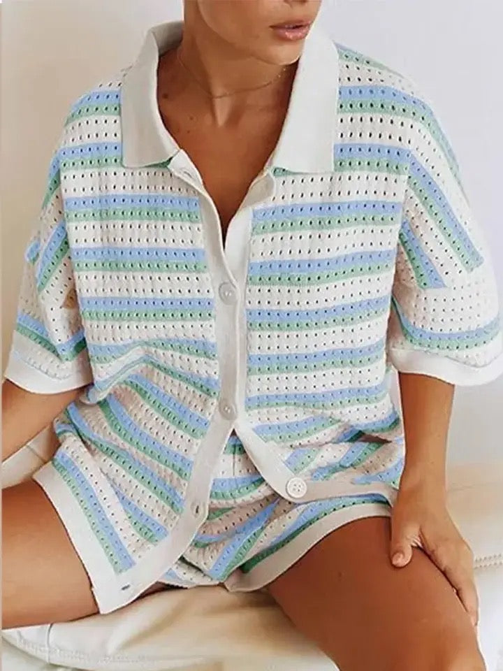 Levoire | Co Ord Été Série Bleu