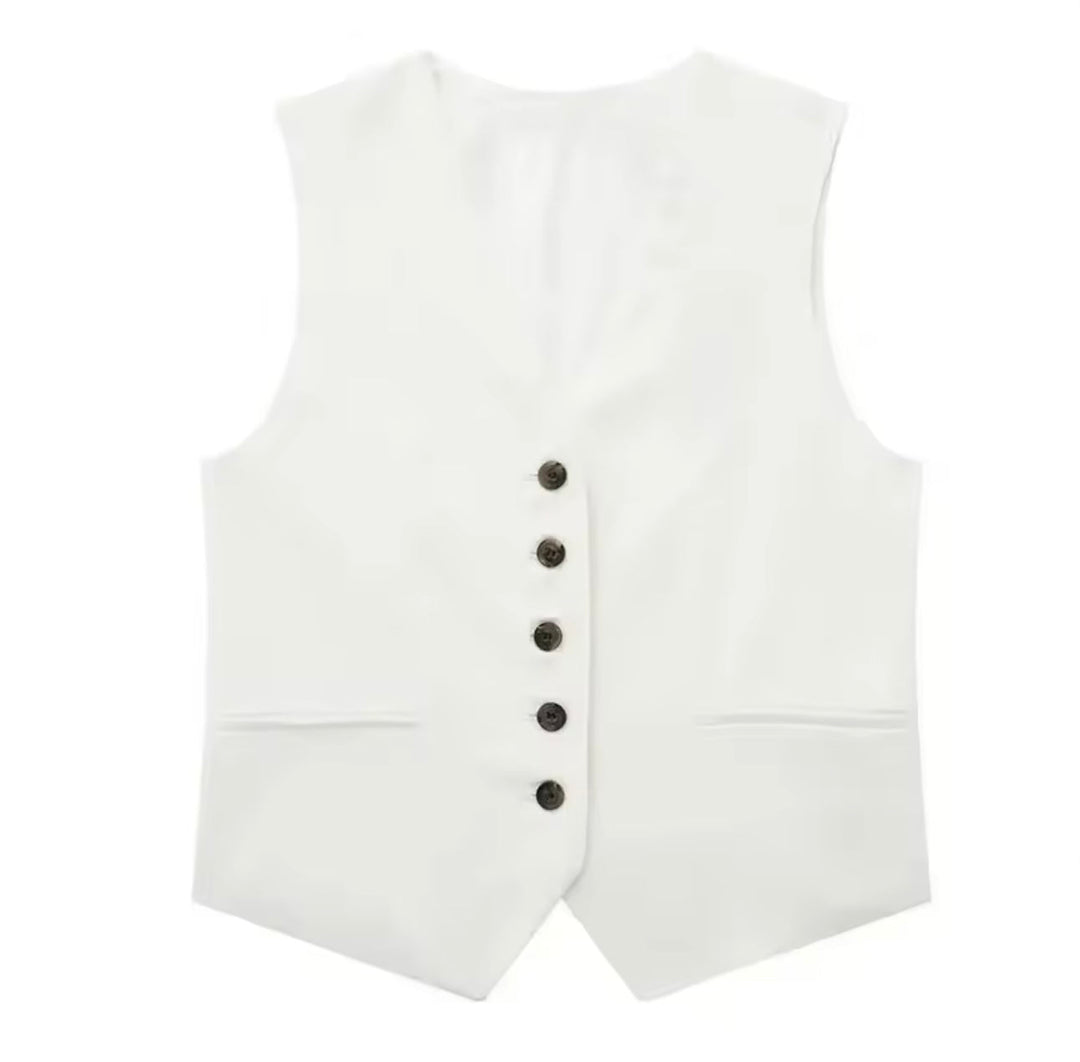 Levoire | Veste À Boutons De Loisirs Blanc