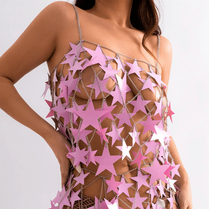 Levoire | Du Midi De Bigorre Star Chemise De Mailles Deux Pièces Ensemble Taille unique Voir le tableau Rosa