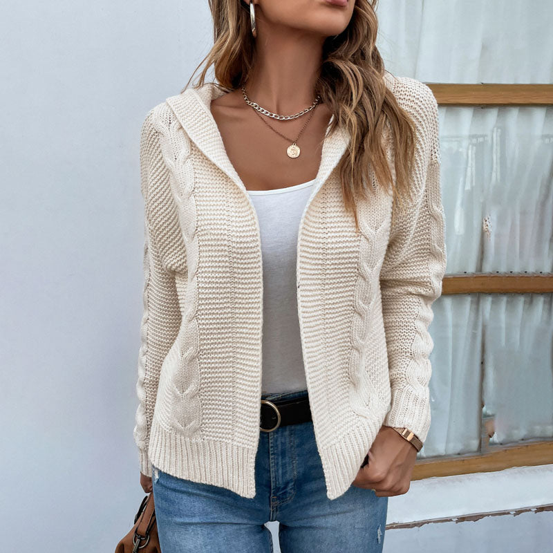 Levoire | Gilet Décontracté Pour Femmes Avec Capuche Beige