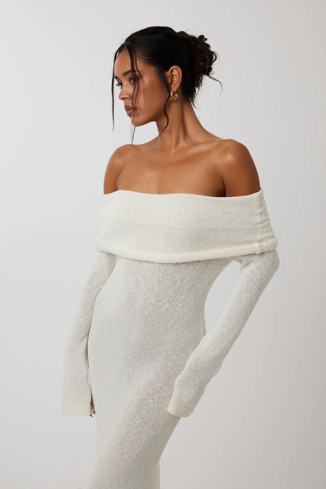 Levoire | Robe Maxi Off The Shoulder Blanc