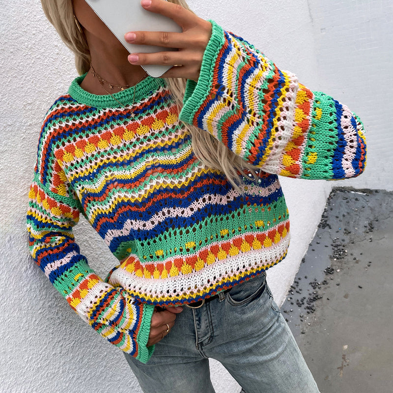 Levoire | En Tricot Rayé Colorées