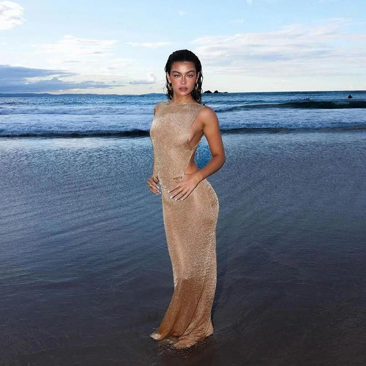 Levoire | Moi Briller Robe Maxi Dos Nu Transparent