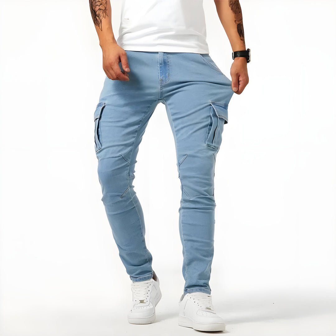 Levoire | Pantalon Cargo Urbain Extensible Bleu