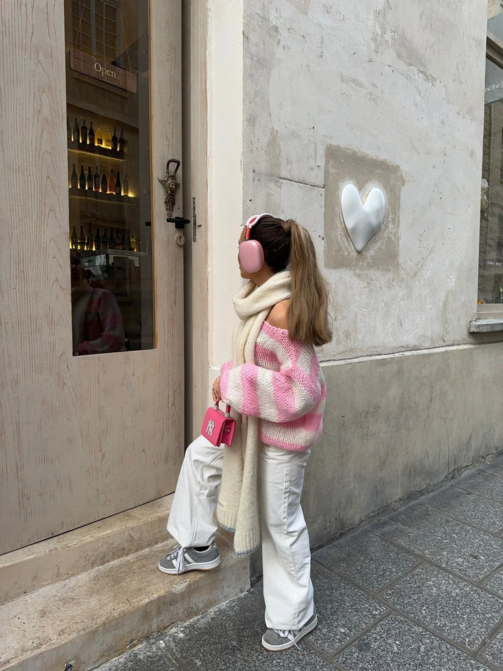 Levoire | Pull En Tricot Rayé Rosa