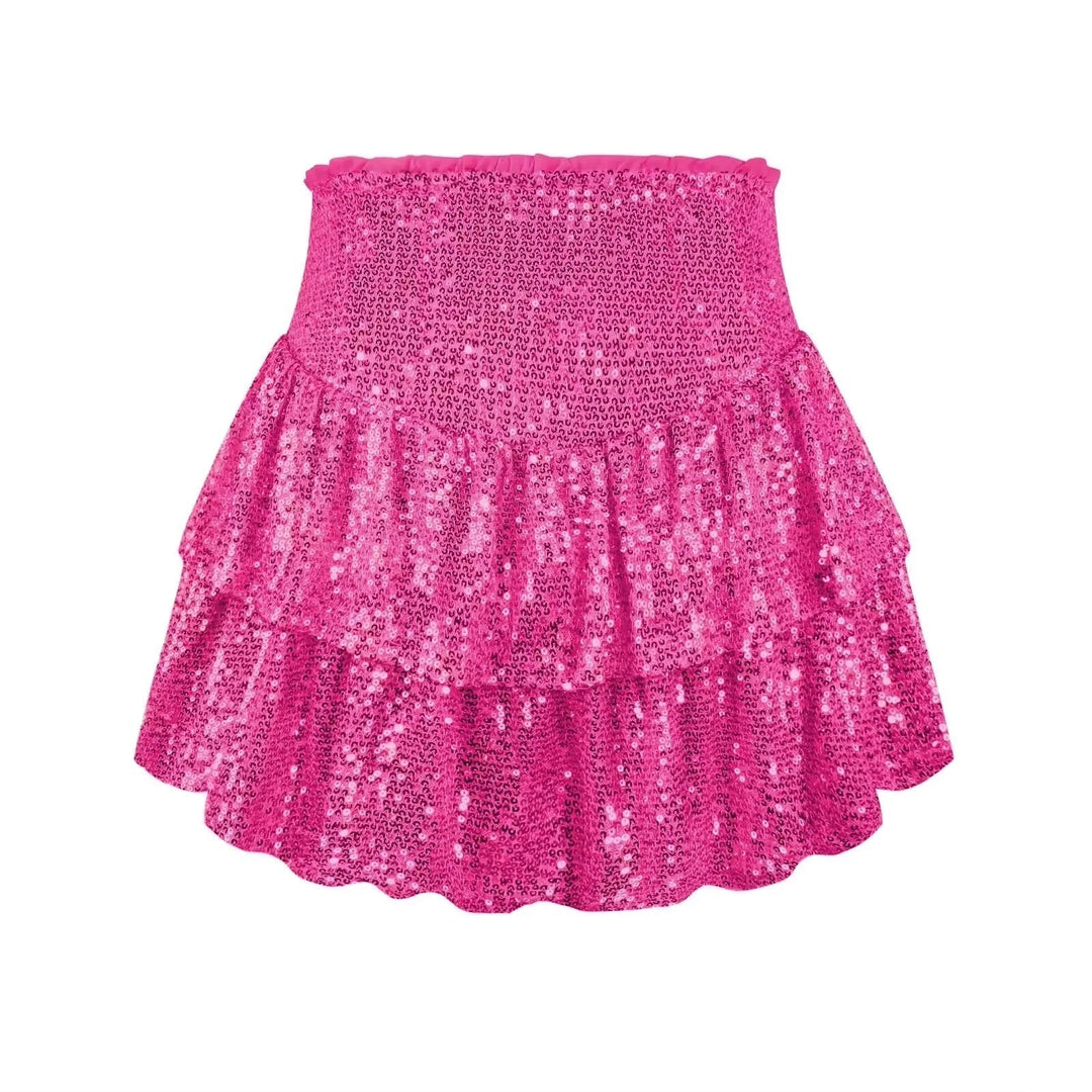 Levoire | Jupe À Paillettes Brillante Rosa