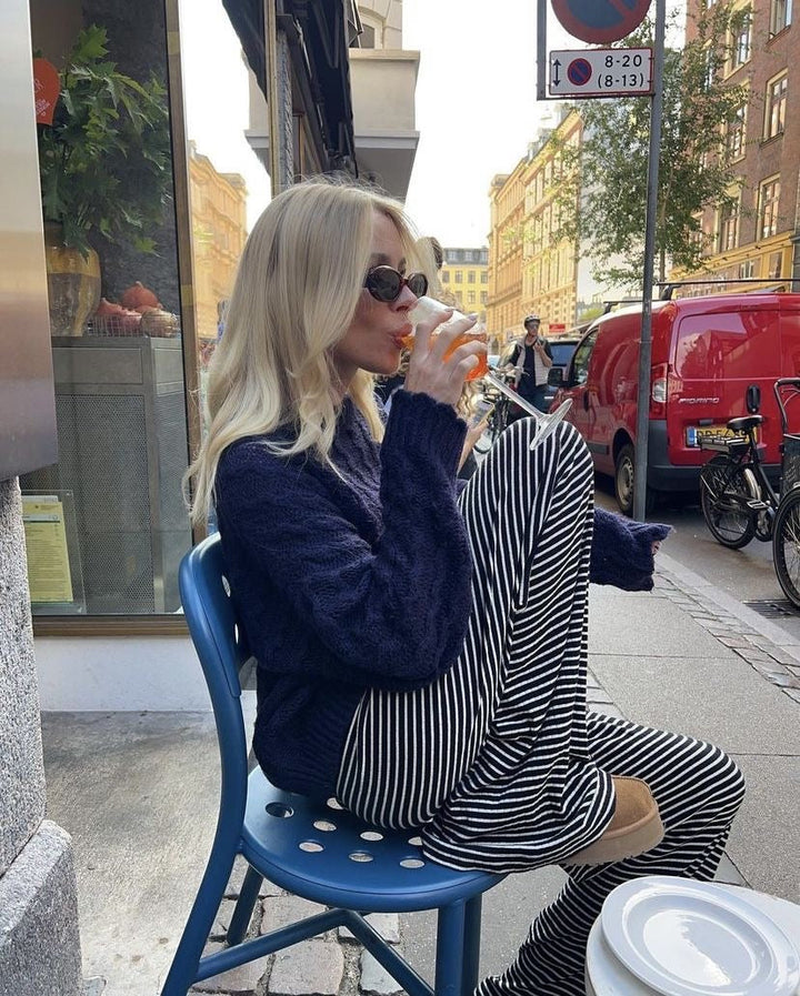 Levoire | Pantalon Rayé Tendance Pour Un Look Frais
