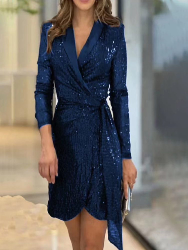 Levoire | Robe Brillante Et Élégante Bleu marine