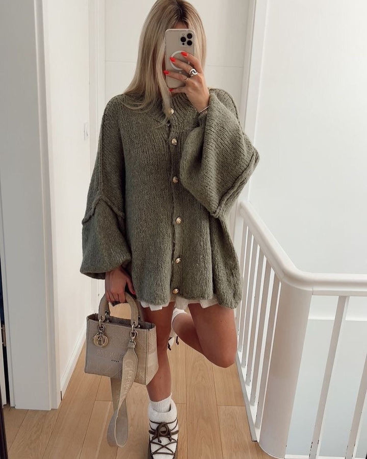 Levoire | Cardigan Oversize Pour Femmes Vert