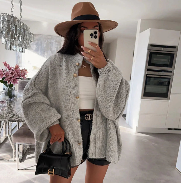 Levoire | Grande Taille Veste En Tricot Gris