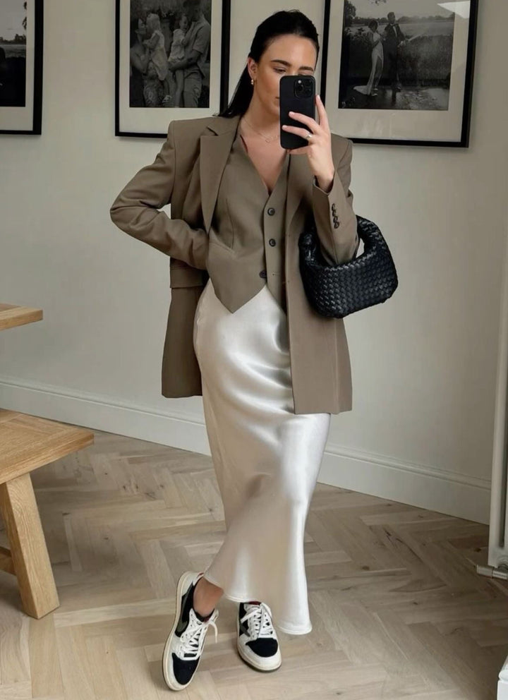 Levoire | Jupe Maxie En Satin Pour Femmes