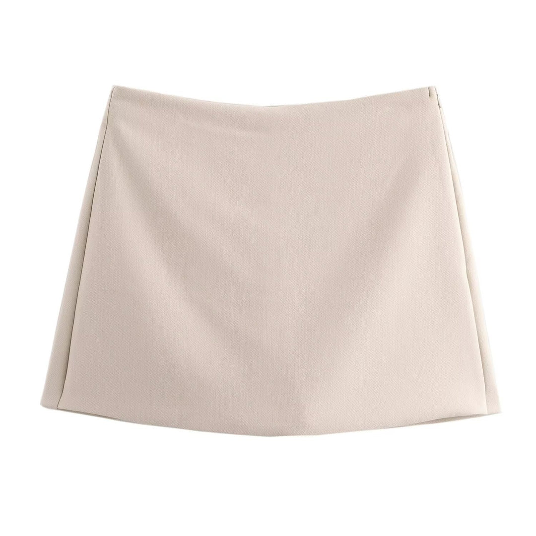Levoire | Essentielle Satin-Shorts Beige (aucune fente)