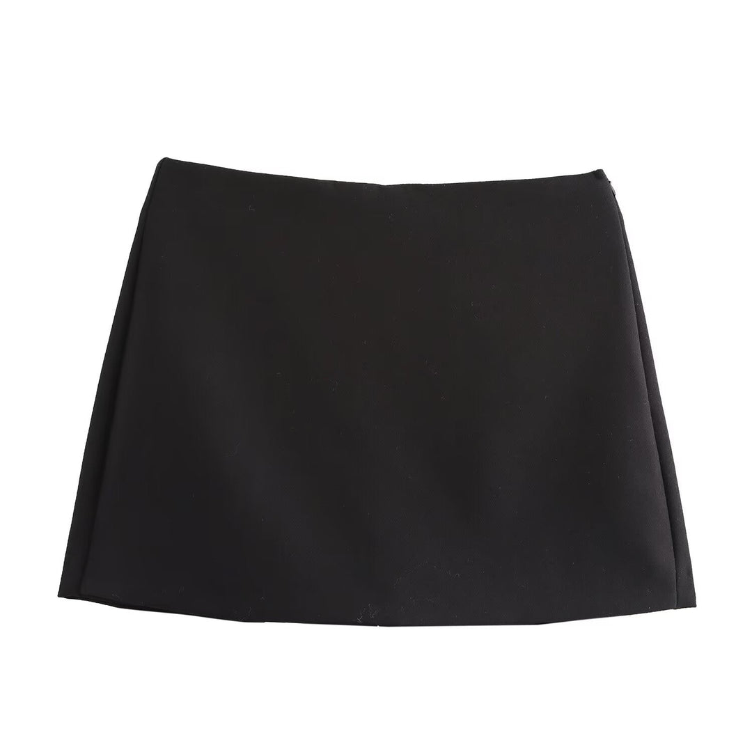 Levoire | Essential Skorts Élégant, Confortable Et Tendance Noir (sans fente)
