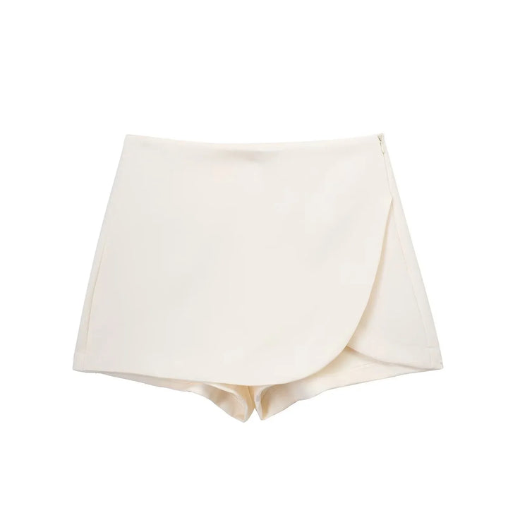 Levoire | Essentielle Satin-Shorts Beige (avec fente)