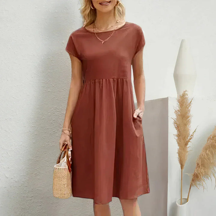 Levoire | Robe D'Été Avec Poches Pêche