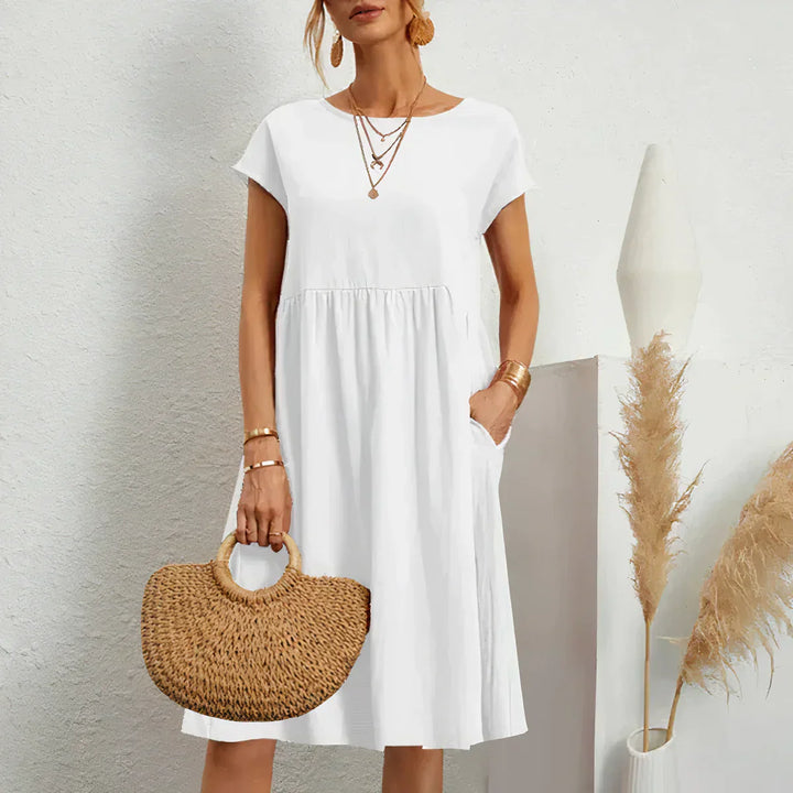 Levoire | Robe D'Été Avec Poches Blanc